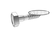 六角頭導頸木螺釘 ASME B18.2.1