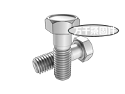 米制凹腦單倒角小六角頭螺栓 ASME B18.2.3.2M